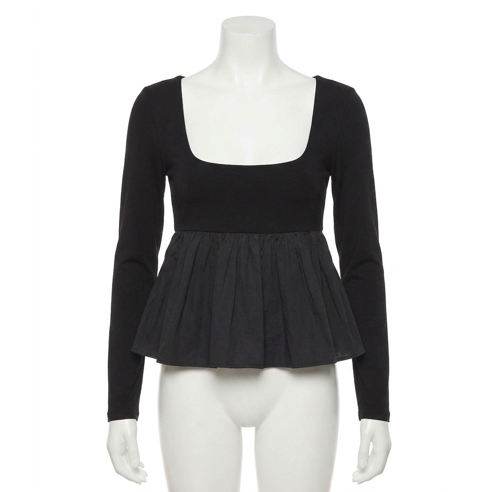 NEW STEVE MADDEN avielle longsleeve top in black